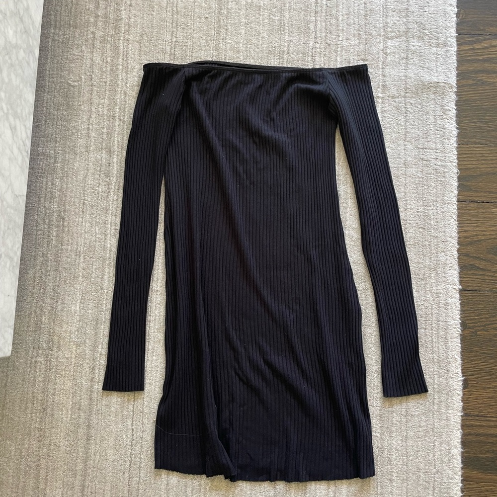 Michael Lauren fitted off the shoulder dress